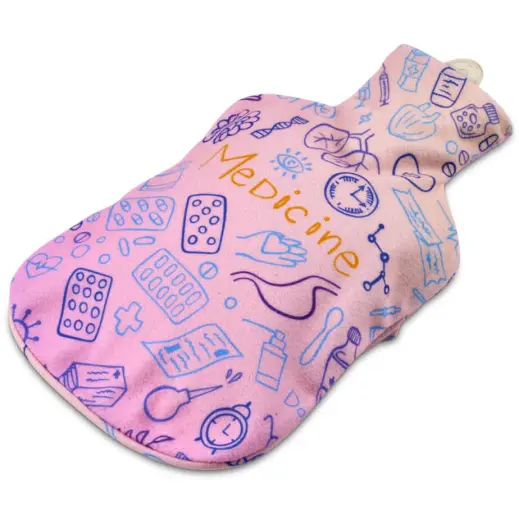 Hoppla Kindle Large Hot Water Bottle and Cover Branded Back